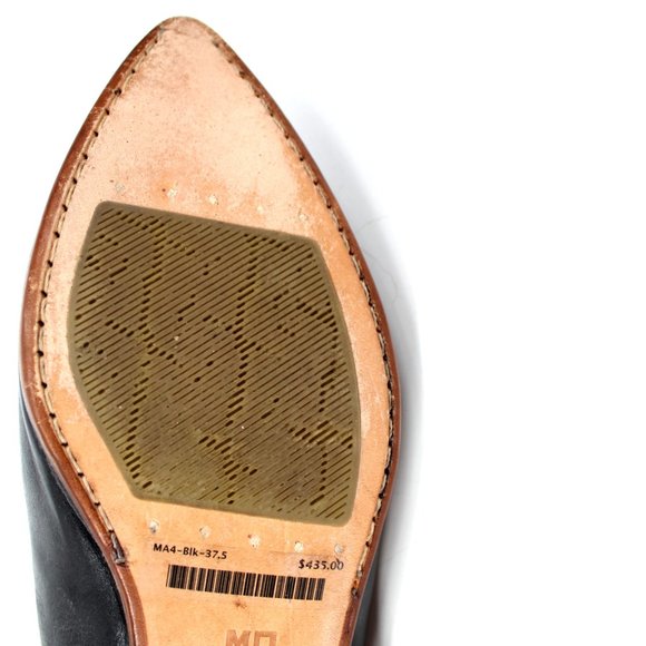 MOMA Hand-made Shoes ML4 Oxfords Laceless Black Leather Pointed Derby Loafer 7 - Picture 11 of 15